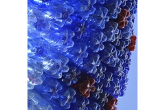 Image Blue plastic bottles.